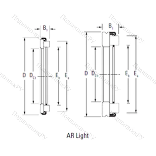 Подшипник игольчатый упорный AR 10 70 95,4