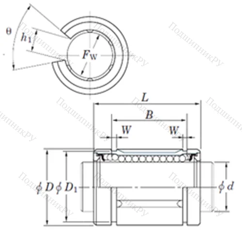 Подшипник шариковый линейный SDE 12OP