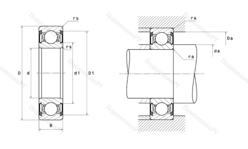 Высокотемпературный  подшипник 6307 HT 200ZZ от производителя  SNR