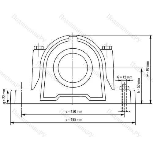 Разборный корпус опорного блока SNL 507-606 / Вал 30мм от производителя  LPZ