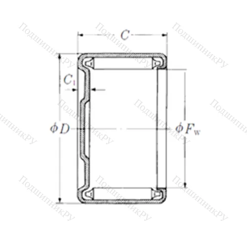 Подшипник игольчатый радиальный M-20101