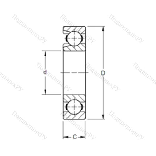 Подшипник шариковый радиальный 316W