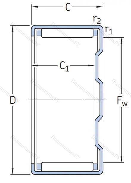 Игольчатый подшипник BK 1212