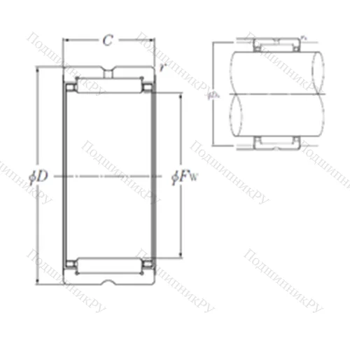 Подшипник игольчатый радиальный NK 65/25R