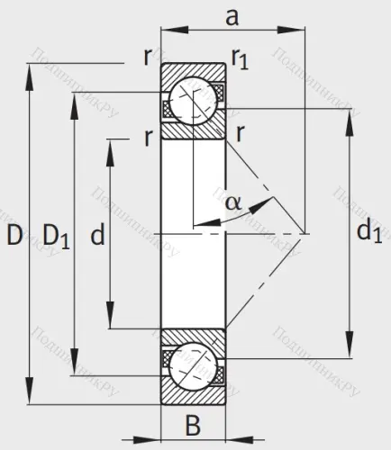 Однорядный шариковый подшипник 7202 B XL TVP от производителя  FAG