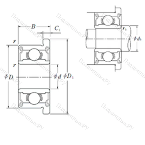 Подшипник шариковый радиальный FR 156ZZ