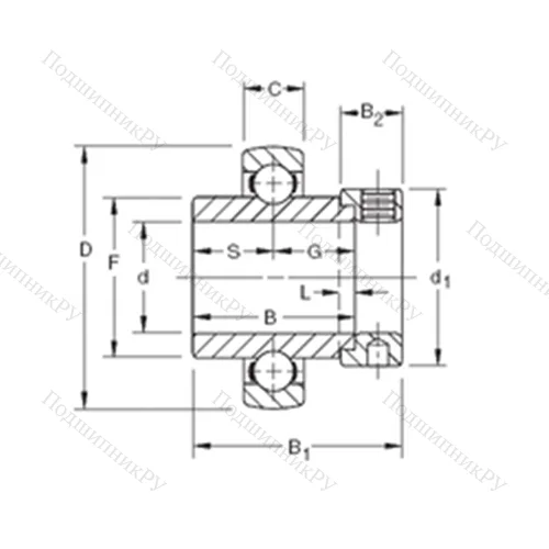Подшипник шариковый радиальный SM 1204KB