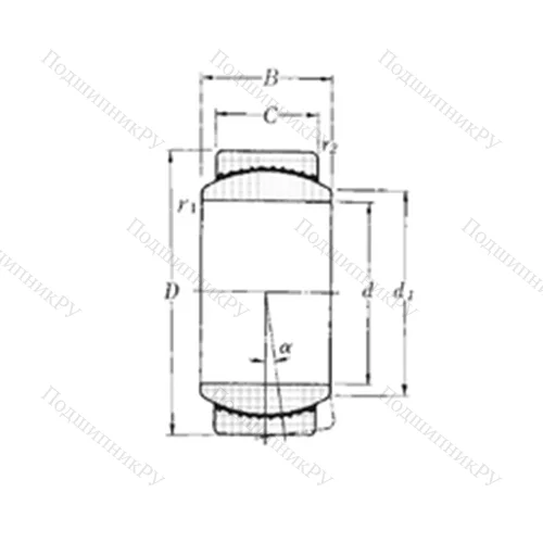 Подшипник скольжения сферический SAR 2-28