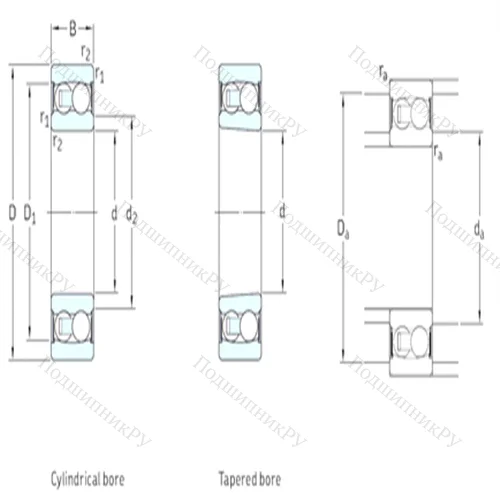Подшипник шариковый радиальный самоцентрирующийся 2310E-2RS 1KTN 9