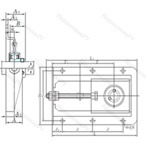 Подшипниковый узел шариковый радиальный SBPTH 201-90
