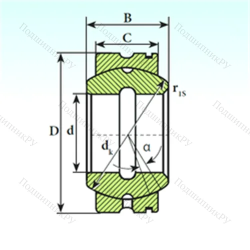 Подшипник скольжения сферический GE 22 XS K