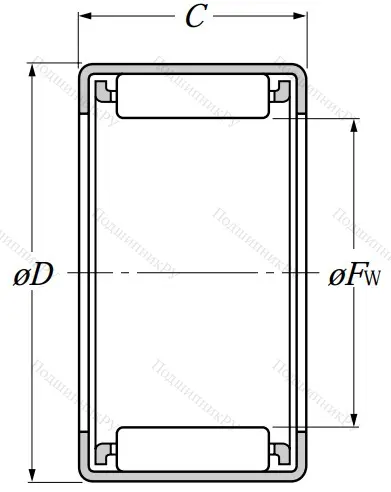 Игольчатый подшипник HK 3520