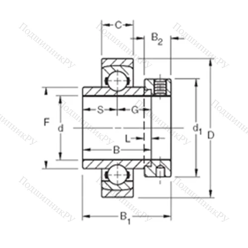 Подшипник шариковый радиальный SM 1207KS
