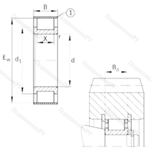 Подшипник роликовый радиальный RSL 182218-A