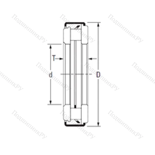 Подшипник игольчатый упорный ARZ 14 70 96