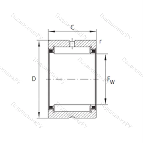 Подшипник игольчатый радиальный HL-8E-NK 32X 55X 18#07