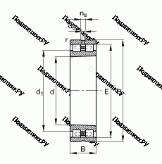 Роликовый цилиндрический подшипник NN 3012 AS-K-M-SP