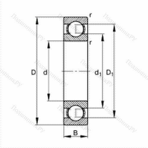 Подшипник шариковый радиальный 6011