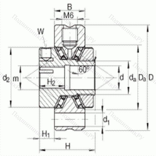 Роликоподшипник упорно-радиальный игольчатый ZAXFM 0535