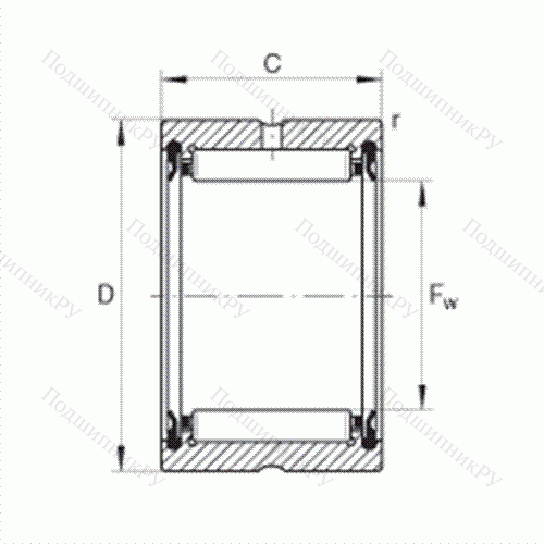 Подшипник роликовый игольчатый RNA 4904-2RSR
