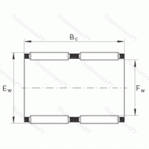 Подшипник роликовый игольчатый без колец K 39X 44X 26-ZW
