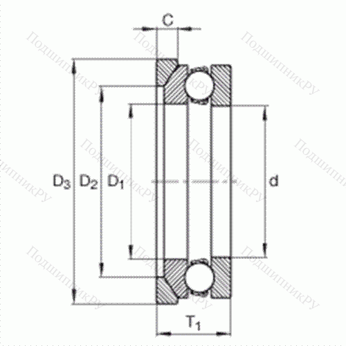 Подшипник шариковый упорный 4126-AW